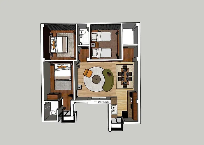 Spacious 3bhk For Families & Groups In Center Appartement